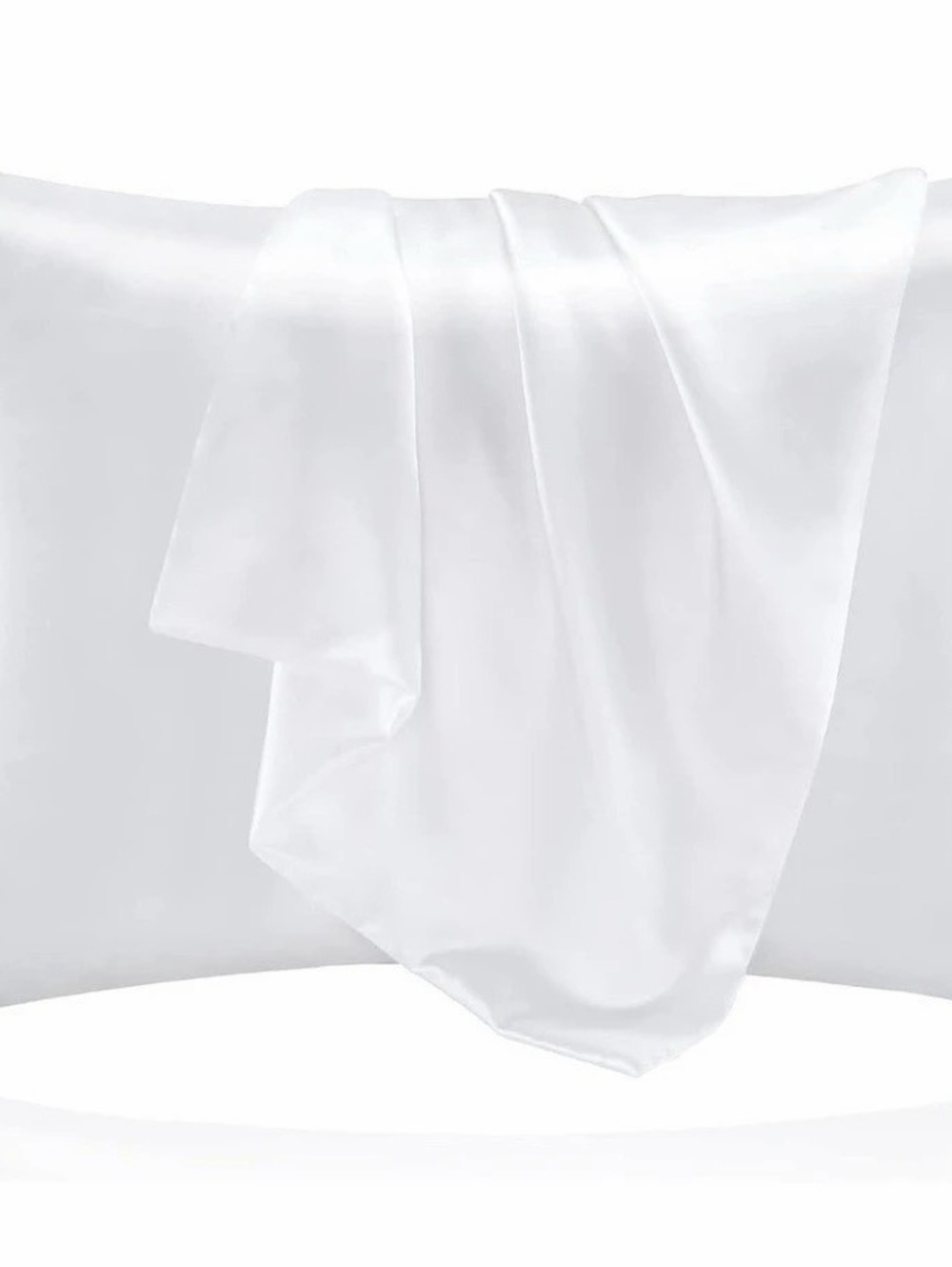 Bedsure White Satin Pillowcase Set Queen